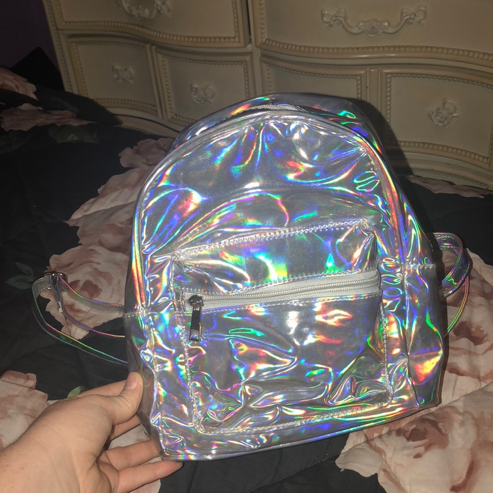 Holographic small backpack